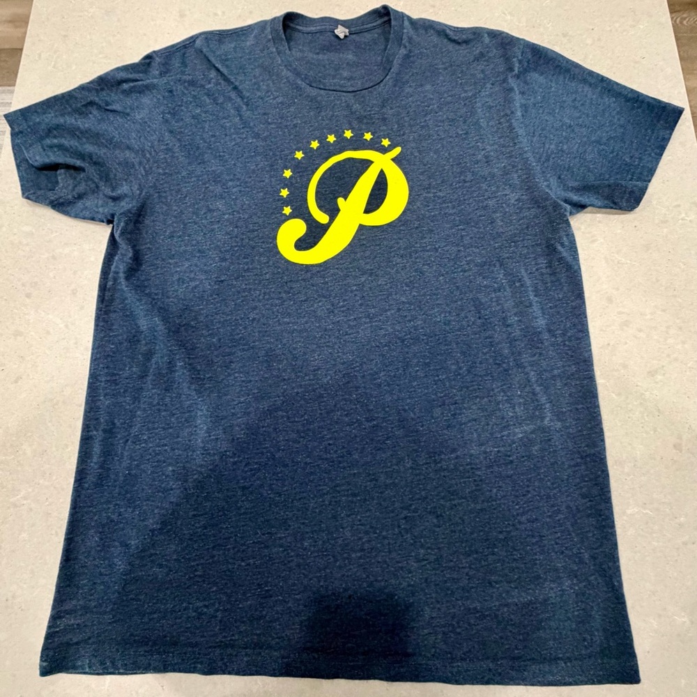 Next Level Parachute Navy Blue and Yellow Logo Graphic